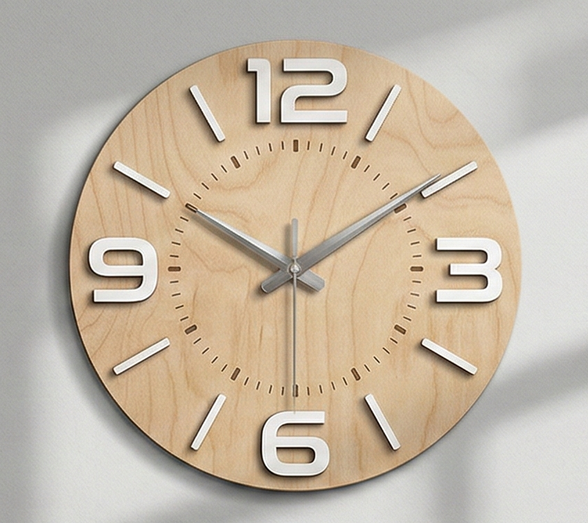 Часы настенные с объемными цифрами (3D) на заказ