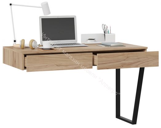 Стол письменный с ящиками «Порто» - ТД-393.15.02 Графит, Яблоня Беллуно