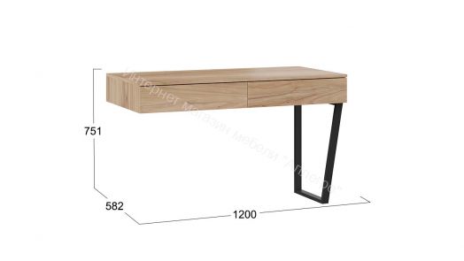 Стол письменный с ящиками «Порто» - ТД-393.15.02 Графит, Яблоня Беллуно