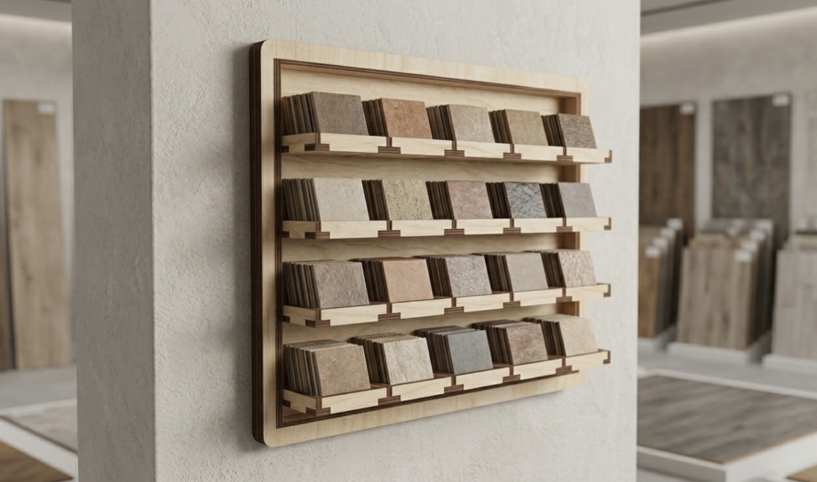 Стенд для образцов плитки настенный (модульный)