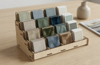 Стенд для образцов тканей/цветов (карточки) настольный