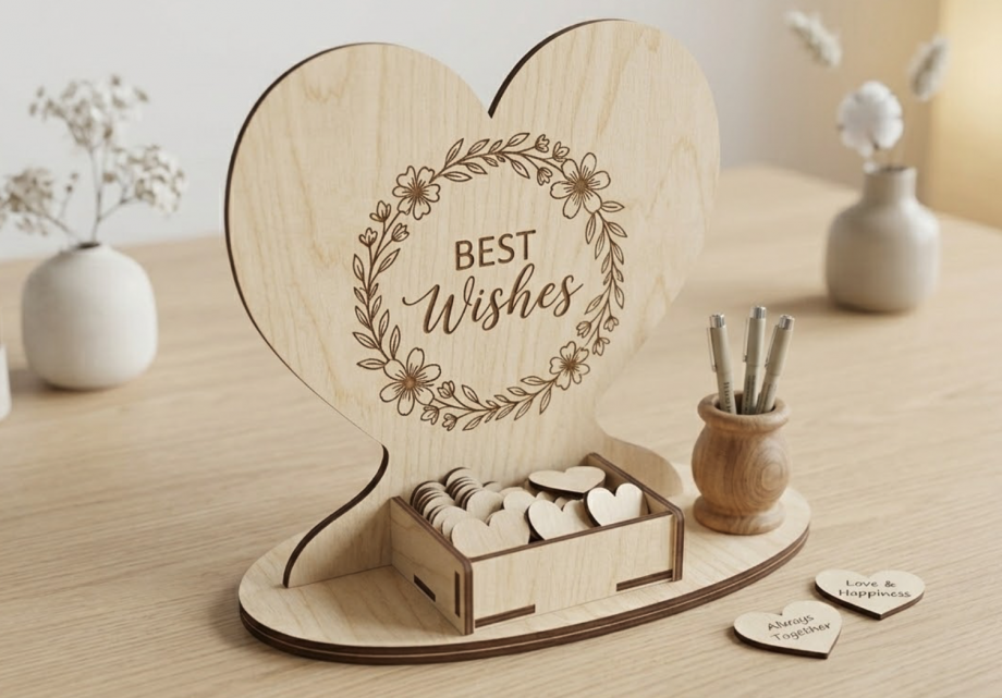 Стенд для пожеланий на свадьбу «Сердце»