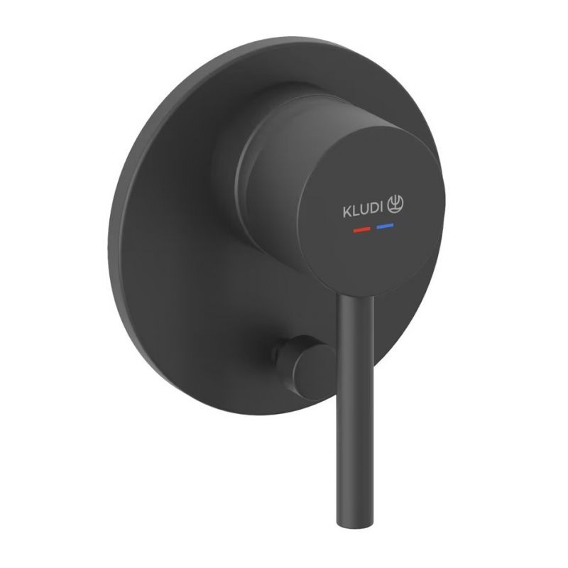 Смеситель для ванны и душа KLUDI BOZZ встраиваемый, внешняя часть, черный матовый 387163976