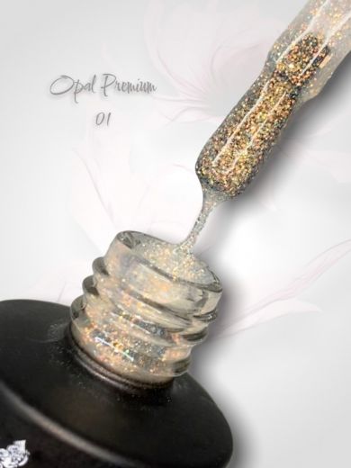 OP01 "OPAL" гель лак с опаловыми блестками