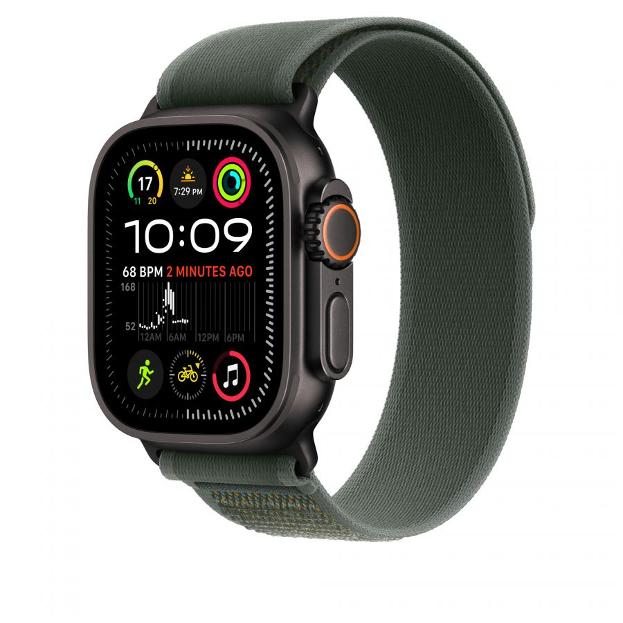 Часы Apple Watch Ultra 3 GPS + Cellular 49mm Black Titanium Case with Green Trail Loop (M/L)