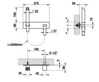 Душевой комплект Gessi Water Tube Kneipp 32963 схема 2