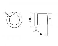 Запорный вентиль для термостата Gessi 43268 схема 2