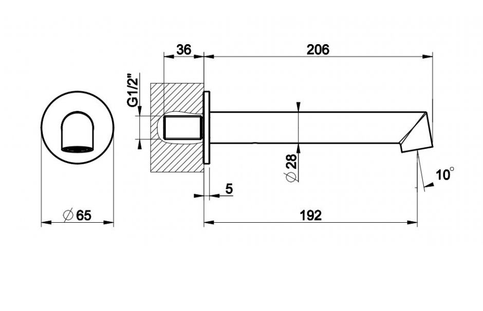 Излив для ванны Gessi Anello 63603 ФОТО