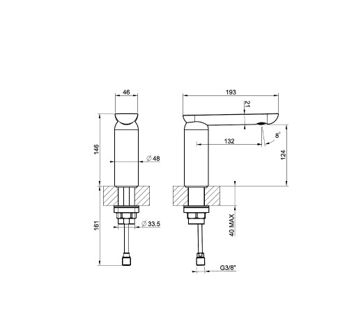 Излив для раковины Gessi Perle 74021 средний ФОТО
