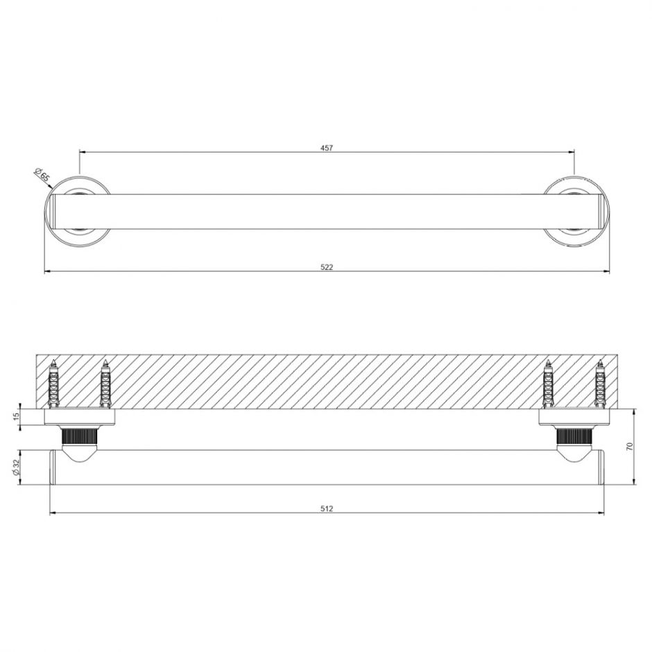 Ручка опорная для ванны/душа Gessi Venti20 Accessories 65517 ФОТО