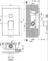 Смеситель Gessi Rettangolo 44604 для ванны/душа с переключателем схема 2