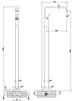 Смеситель Gessi Rettangolo XL для раковины 26104 схема 2