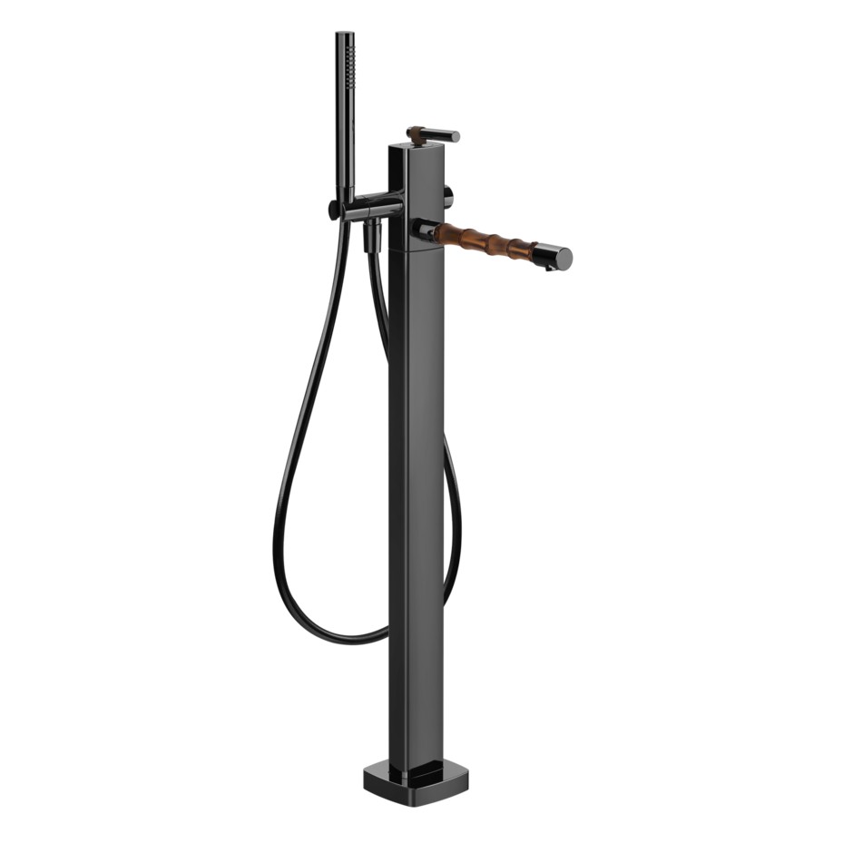 Смеситель для ванны Gessi Jacqueline 77028 напольный однорычажный с ручным душем ФОТО