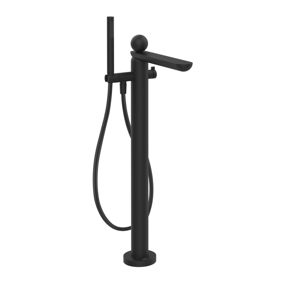 Смеситель для ванны Gessi Perle 74029 напольный с ручным душем и переключателем с металлическим вентилем ФОТО