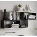 Полка настенная тип 4 Антрацит, Дуб Крафт белый