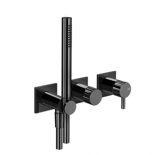 Смеситель для душа Gessi Incastri 75036 встраиваемый с ручным душем и переключателем на 2 источника схема 3