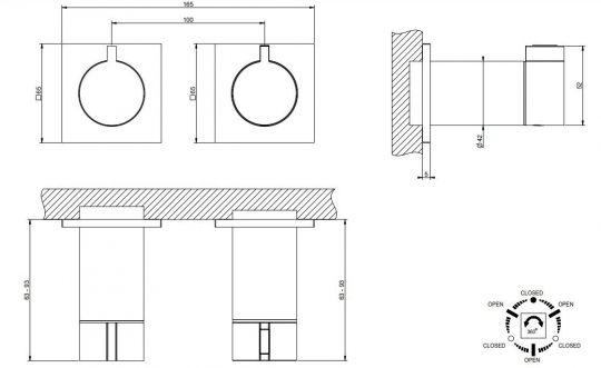 Смеситель для душа Gessi Inverso Bath&Shower 73036 схема 12