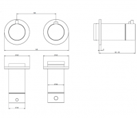 Смеситель для душа Gessi Ventaglio 63332 схема 2