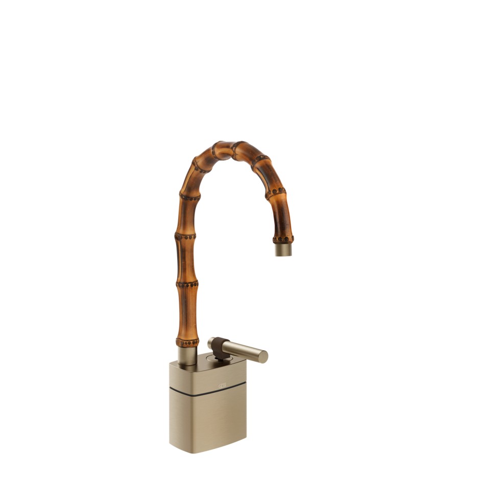 Смеситель для раковины Gessi Jacqueline 77027 средний с низким поворотным изливом и металлическим вентилем ФОТО