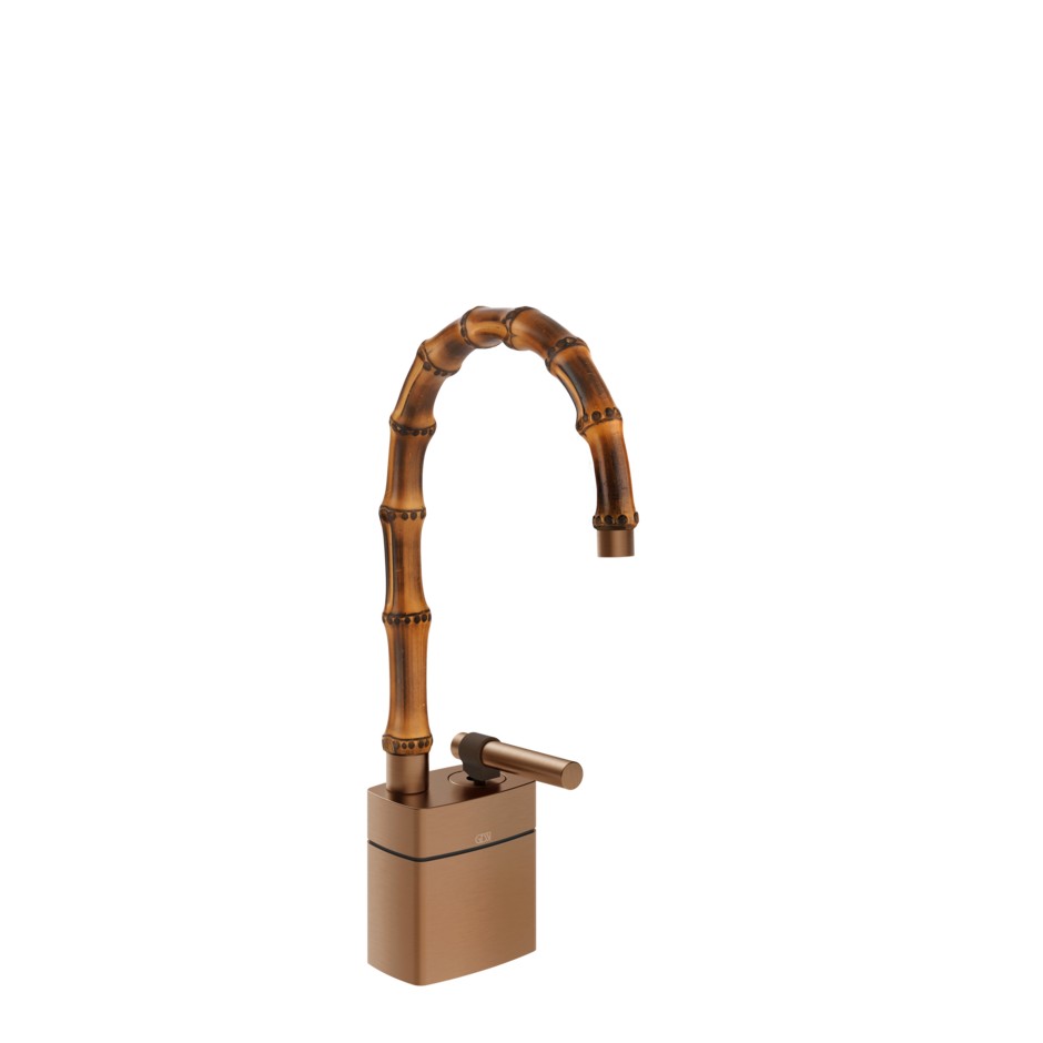 Смеситель для раковины Gessi Jacqueline 77027 средний с низким поворотным изливом и металлическим вентилем ФОТО