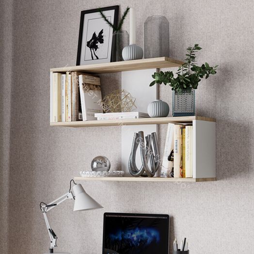 Полка настенная «Даймонд» Тип 1 - КМ+02.68.000.046 Дуб Сонома, Белый