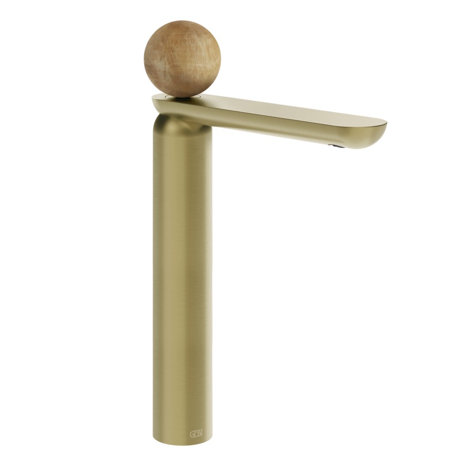 Смеситель для раковины Gessi Perle 74353 высокий с донным клапаном и вентилем из камня Onyx Cola ФОТО