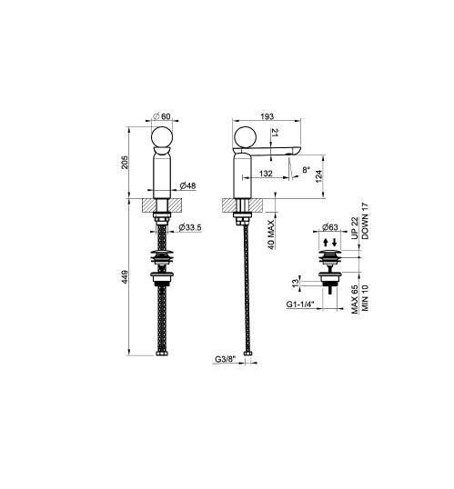 Смеситель для раковины Gessi Perle 74651 низкий с донным клапаном и вентилем из муранского стекла Pulegoso ФОТО