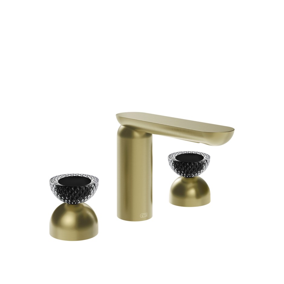 Смеситель для раковины Gessi Perle 74776 без донного клапана с вентилями-полусферами из муранского стекла Balloton ФОТО