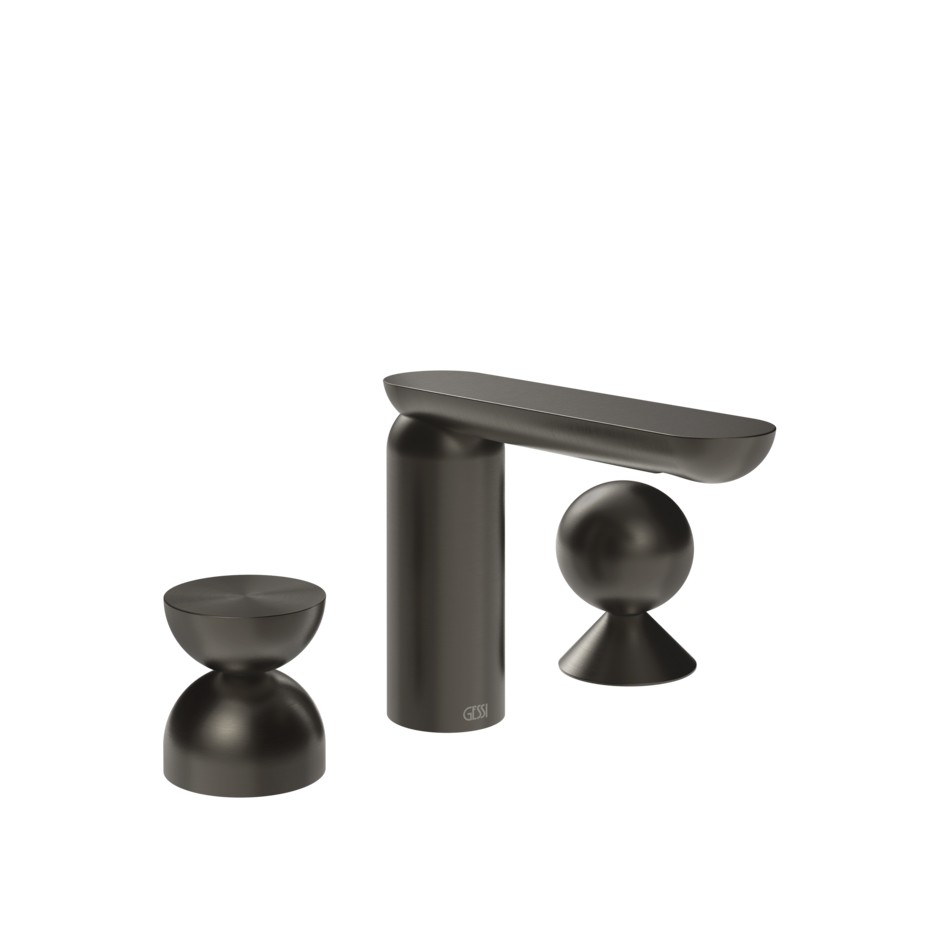 Изображение Смеситель для раковины Gessi Perle 74908 без донного клапана с металлическими вентилями-полусферой и сферой