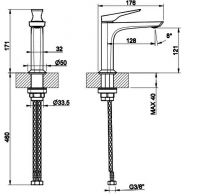 Смеситель для раковины Gessi Ventaglio 72002 схема 14