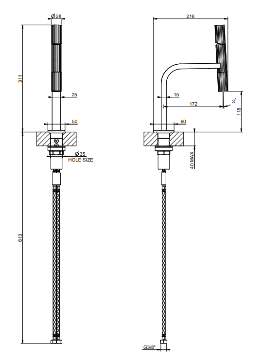 Смеситель для раковины однорычажный Gessi Incastri 75202 высота 31,1 см ФОТО