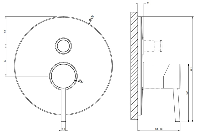 Смеситель скрытого монтажа для душа Gessi Emporio Via tortona с автоматическим переключателем 18779 ФОТО