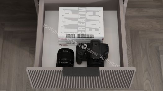 Стол письменный «Графит» Глиняно серый, Холст латте