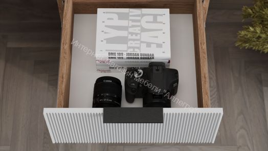 Стол письменный «Графит»Дуб Крафт Табачный, Холст Белый