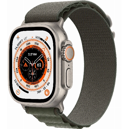 Часы Apple Watch Ultra 3 GPS + Cellular 49mm Natural Titanium Case with Green Alpine Loop (M)