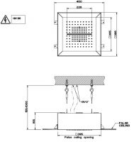 Тропический душ Gessi Afilo 39,2 см 57305+57004 схема 2