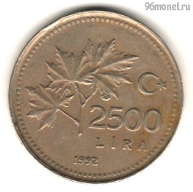 Турция 2500 лир 1992