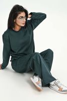 Свитшот из мягкой эко замши [изумрудный]