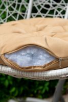 Подушка круглая на кресло 60 см, Грета20%хл, 80%п/э,файбер, пакет с пл ручкой, ВО [бежевый]