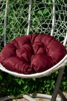 Подушка круглая на кресло 60 см, Грета20%хл, 80%п/э,файбер, пакет с пл ручкой, ВО [бордовый]