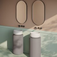 Круглая тумба для раковины Artceram Mono 39х39х72 см столешница с резьбой ACM042 схема 3
