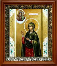 Икона Светлана (Фотиния) в киоте с басмой Виноградная Лоза (UV-печать)(30827)
