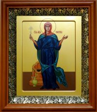 Икона Светлана Самаряныня в киоте с басмой Виноградная Лоза (UV-печать)(30829)