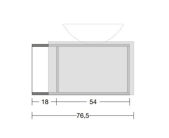 Тумба для ванной комнаты Antonio Lupi Nemesis 25NE72 25NE72 ФОТО