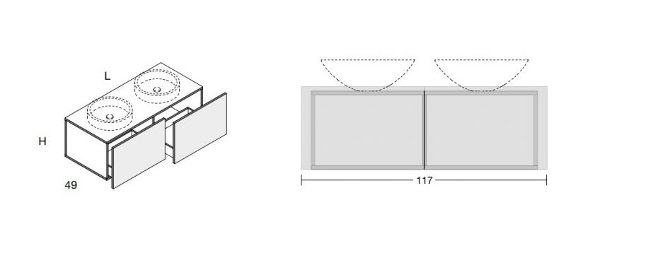 Тумба для ванной комнаты Antonio Lupi Nemesis 25NE1082D 25NE1082D напольная ФОТО