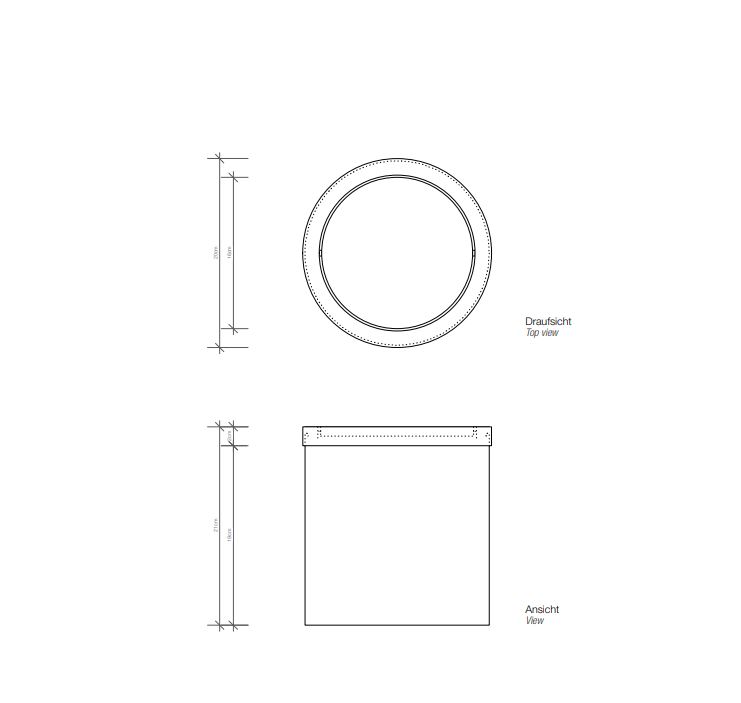 Ведёрко для ванной комнаты Decor Walther DW цвет черный 06080 ФОТО