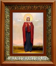 Икона София Римская в киоте с басмой Виноградная Лоза (UV-печать)(33169)