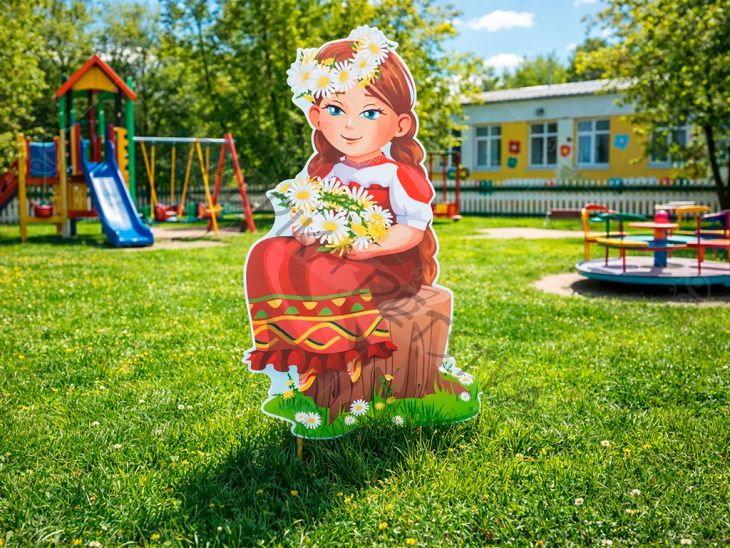 Уличная фигура "Аленушка с цветами"