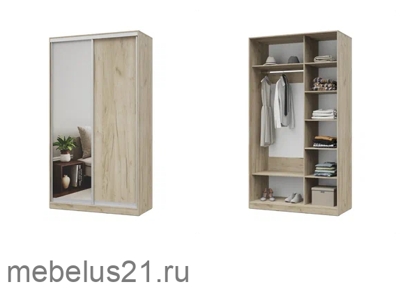 Шкаф купе с зеркалом 130 Роланд