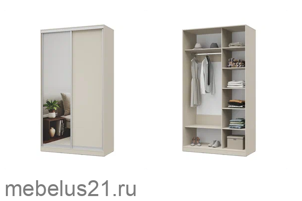 Шкаф купе с зеркалом 130 Роланд